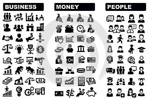 Business, money and people icon