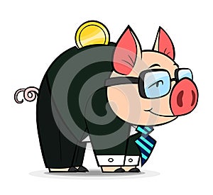 Business money pig