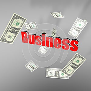 Business money rain