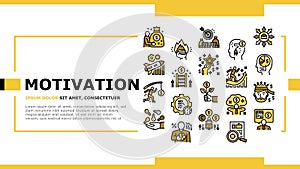 Business Motivation Landing Header Vector