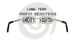 Business Myopia Shortsighted Illustration