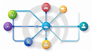 Business Network Connection and Workflow Diagram