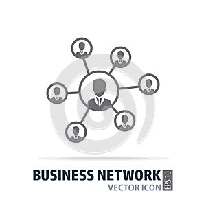 Business Network icon, People connection, Team work Concept