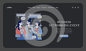 Business Networking Event Vector Illustration