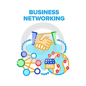 Business Networking Structure Vector Concept Color