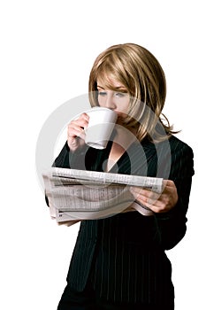 Business news and coffee