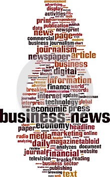 Business news word cloud