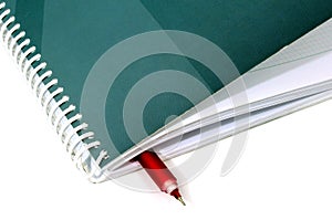 Business note pad with pen