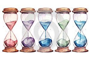 Business object timer background hour concept glass dark clock eternity hourglass time