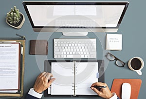 Business Objects Office Workspace Desk Concept