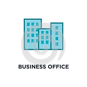 business office building. apartment skyscraper icon. real estate