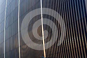 Business Office Building Long Angle View in City of London with Glass Facade