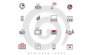 Business office button web icon