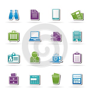 Business and office elements icons