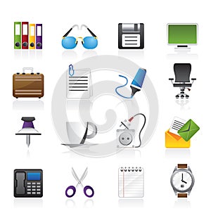 Business and office objects icons