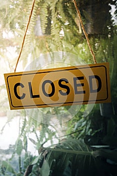 Business office or store shop is closed, bankrupt business due to the effect of novel Coronavirus (COVID-19) pandemic.