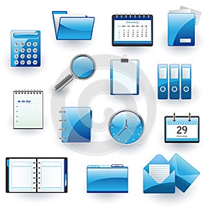 Business and office vector icon set