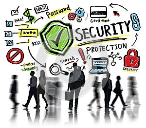 Business Office Worker People Security Protection Concept