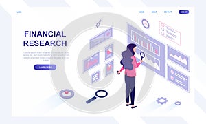 Business office worker is studying the infographic