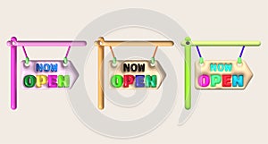 business opening hours icon shop e-commerce illustration 3d