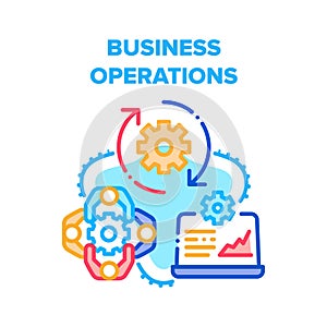 Business Operations Process Vector Concept Color
