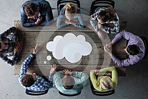 Business opinion dialog cloud photo