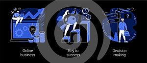 Business opportunity abstract concept vector illustrations.