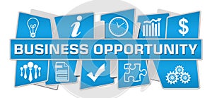 Business Opportunity Blue Up Down Symbols