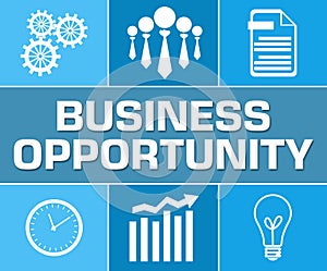 Business Opportunity Business Symbol Blue Grid