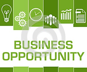 Business Opportunity Green Stripes Symbols