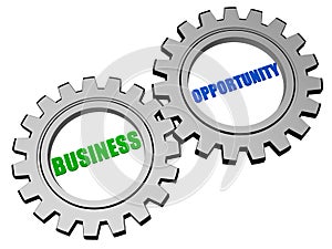 Business opportunity in silver grey gears