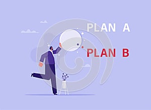Business option plan or business choice concept