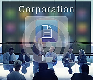 Business Organization Application Page Icon Concept