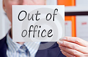 Business out of office sign