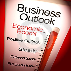 Business outlook to the future of a successful business - 3d illustration