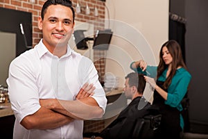 Business owner in his shop photo