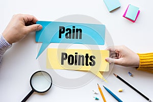 Business pain point and  marketing concepts.plan and strategy