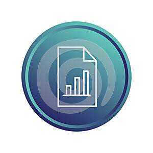 Business paper icon. Document data chart. Analytics report Vector. Graph diagram element.