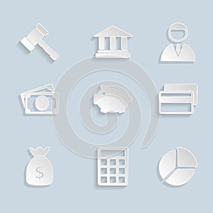 Business Paper Icons Set