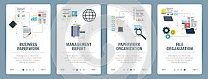 Business paperwork organization, review and data file