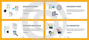 Business paperwork organization, review and data file