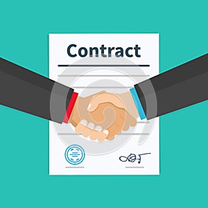 Business partner handshake of business partners deal contract meeting. Concepts for web banners, websites, printed