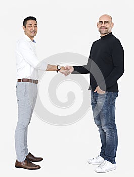 Business partners in a handshake