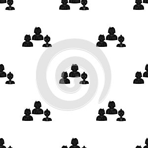 Business partners icon in black style isolated on white background. Conference and negetiations symbol stock vector