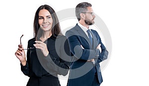 business partners isolated on white background with copy space. business partners