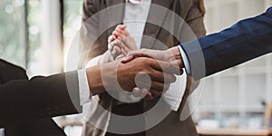 Business partnership meeting concept. Image business people handshake. Successful business person handshaking after good