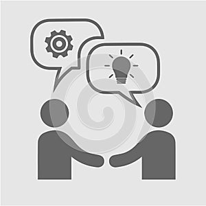 Business partnership vector icon.