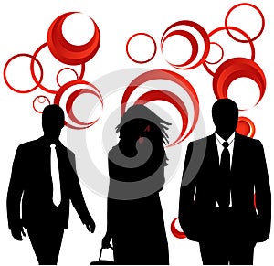 Business people and abstract