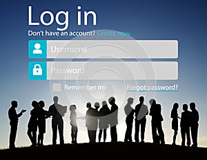 Business People Account LogIn Security Protection Concept