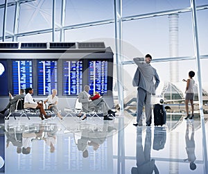 Business People Airport Terminal Travel Departure Concept